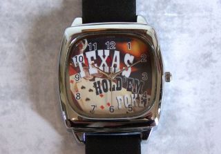 Armbanduhr Texas Holdem  Poker  schwarz  Uhr