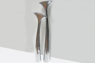 Exklusive Deko Bodenvase Blmenvase Vase Aluminium Alu 94cm Dekoration