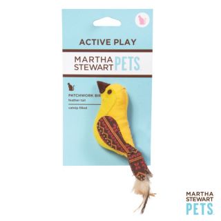 Martha Stewart Yellow Fair Isle Bird Cat Toy   Plush Toys   Toys