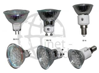20 LEDs GU10 GU5.3 E14 E27 1 Watt Halogen Strahler Leuchte Lampe Power