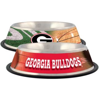 Georgia Bulldogs Stainless Steel Pet Bowl   Team Shop   Dog