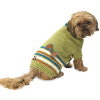PetRageous Designs Applique Dog Sweater   Green