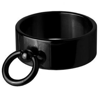  Ring der O schwarz breit, fetisch BDSM Schmuck  15   23 mm