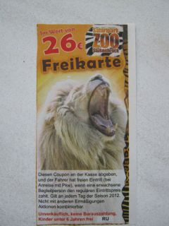 Safaripark Stukenbrock Zoo Gutschein 26 Euro
