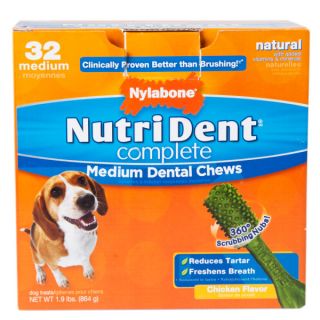 Nylabone NutriDent Medium Dental Chews   32 ct