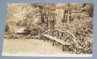 AK WEIMAR Schillerbank im Park 1908