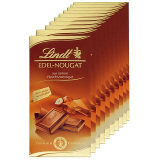17,29€/1kg) Lindt Edel Nougat Schokolade 100g, 10 Tafeln