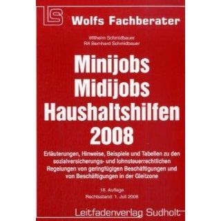 Minijobs, Midijobs, Haushaltshilfen 2008 Erläuterungen, Hinweise