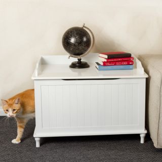 Designer Pet Products Designer Catbox Litter Box Enclosure	  White   Cat   Boutique