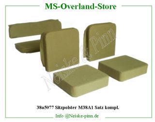 Cushion Sitzpolster Satz Military Jeep Willys M38A1