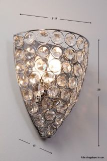 Design Kristall Wandlampe Wandleuchte Deckenleuchte Glas Lampen