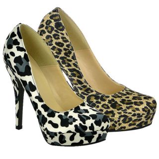 Leopard Look High Heels Damen Pumps 94421 Schuhe 35 40