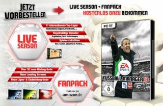 Fussball Manager 13 Fanpack und Live Season für Vorbesteller