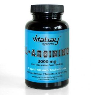 Arginin 3000 mg   90 Tabletten   unterstützt Muskelaufbau   Libido
