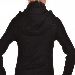 Bench Doris Jacke Sweater fleecejacke schwarz funnel wolljacke