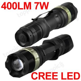 400LM CREE Q5 7W LED Alu Taschenlampe Flashlight Wandern