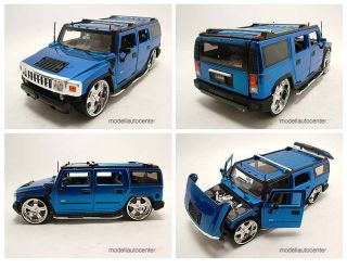 Hummer H2 blau, Modellauto 124 / Jada Toys