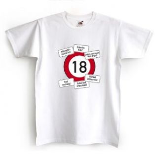 Cera & Toys T Shirt zum 18. Geburtstag Motiv Verkehrsschild 18