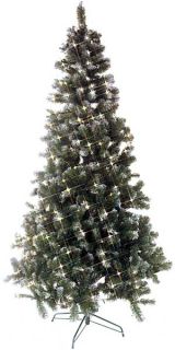 Künstlicher Weihnachtsbaum weiße Spitzen 225 cm 300 Pisello LEDs 954