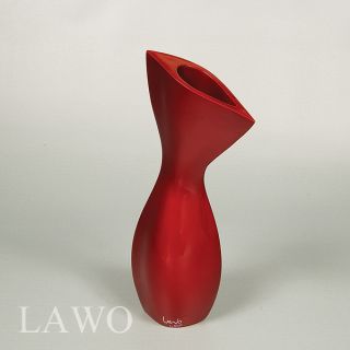 LAWO Lack Design Vase ILONA bordeaux rot Modern Blumenvase Designer