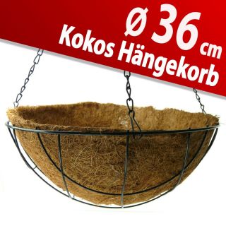 Blumenampel Hängeampel 36cm Kokoseinlage NEU