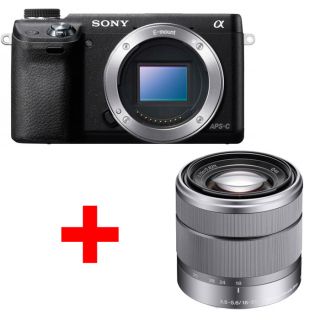 alpha NEX 6 Digitalkamera Sony E18 55 mm F3 5 5 6 Zoomobjektiv silber