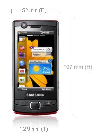 Samsung OmniaLite B7300 Smartphone garnet red Elektronik