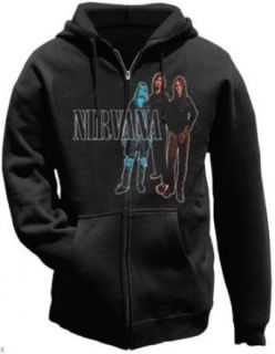 Nirvana     Rev Black Fleece Männer Kapuzenpullover In Black 