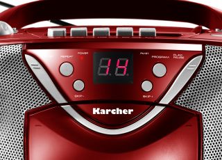 Karcher RR 5031N Boombox (CD RW, UKW Tuner, 50 Watt, Kassetten Player