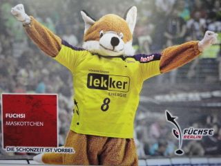 Fuchsi Maskottchen Füchse Berlin 2011/12 Handball Autogrammkarte