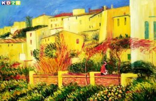 PIERRE RENOIR TERRASSE IN CAGNES d73604 60x90cm ÖLBILD