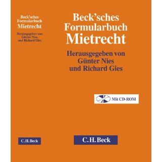 Becksches Formularbuch Mietrecht Günter Nies, Richard
