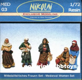 72 Figuren Nikolai MED03 Mittelalter Frauen Women Set Ritter