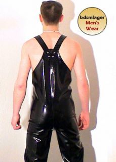 Latex Rubber Latzhose 0,90 mm Gr. S/M * Rubber Dungarees buckles