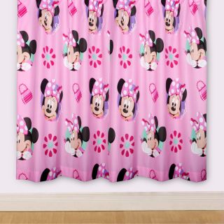 DISNEY MINNIE MOUSE PRETTY 66 x 72 CURTAINS NEW matches duvet cover
