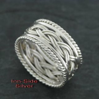 Keltischer Zopf Ring Silberringe Gothic 925 Silber