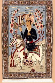 Handgeknüpfter Persischer Teppich Keschan ca. (77 x 60) cm