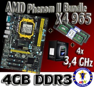 AMD PHENOM II X4 965 4x3,4Ghz BUNDLE A78AX 3.0 4GB DDR3