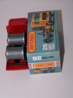 Matchbox Superfast Nr. 26 Cable Truck seltenes Rot MIB Made in England