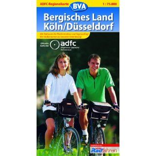 ADFC Regionalkarte Bergisches Land / Rheinland 1  75 000 