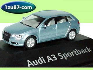 87 Audi A3 Sportback liquidblau blue   Werbemodell