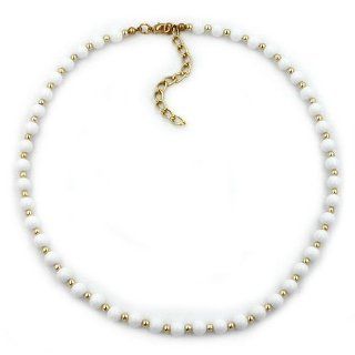 GAL Perlenkette weiß gold 42 cm Schmuck