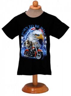 Kinder Biker T Shirt  Born to be Wild  Easy Rider Kid