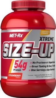 MET RX Size UP Weight Gainer Strawberry, 1er Pack (1 x 2.7 kg) 
