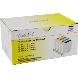Multipack 10 kompatible Patronen Youprint für Epson 