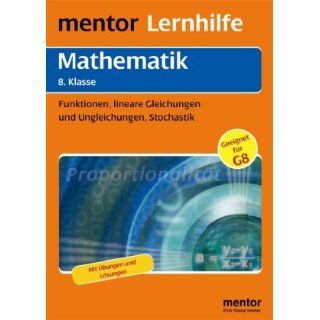 mentor Lernhilfe Mathematik 8. Klasse Tl. 2 Funktionen, lineare
