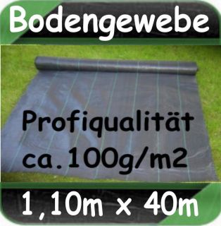 BÄNDCHENGEWEBE 1,1m x 40m 100g/m² Unkrautfolie Kieswegfolie Mulch