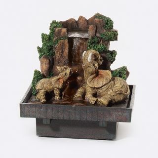 Elefanten Brunnen Wasserfall Zimmerbrunnen Figur Neu