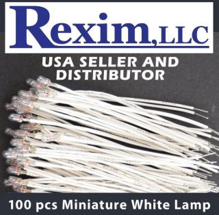 100 pcs. Miniature Lamp White Light Bulb 5V 115mA (RD 201)
