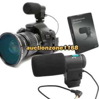 MIC 109 Mini External Stereo Microphone for Nikon Canon DSLR Camera DV